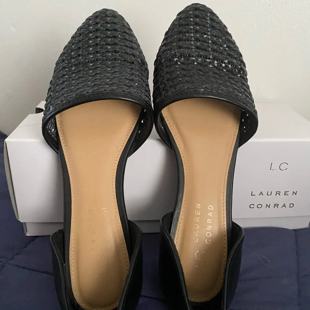LC Lauren Conrad Black Woven Flats - Picture 4 of 6